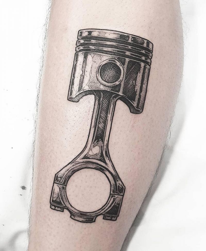 30 Pretty Piston Tattoos You Must Try