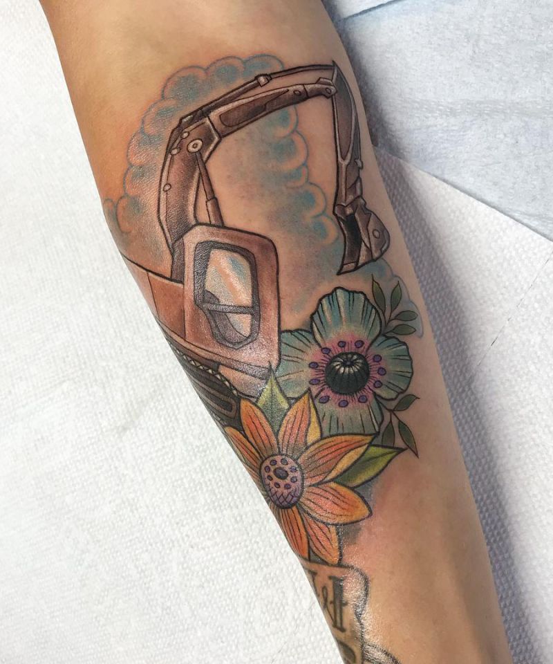 21 Elegant Excavator Tattoos to Inspire You