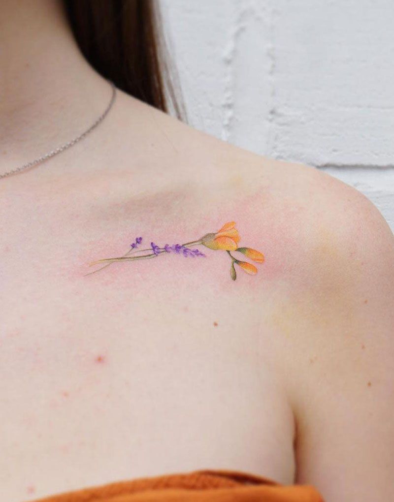 30 Pretty Freesia Tattoos You Must Love