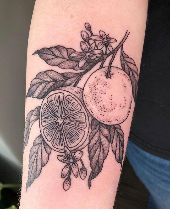 30 Pretty Grapefruit Tattoos for Your Inspiration