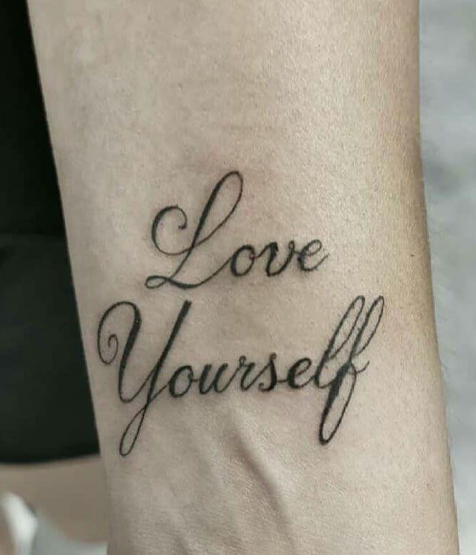 30 Pretty Love Yourself Tattoos You Must Try