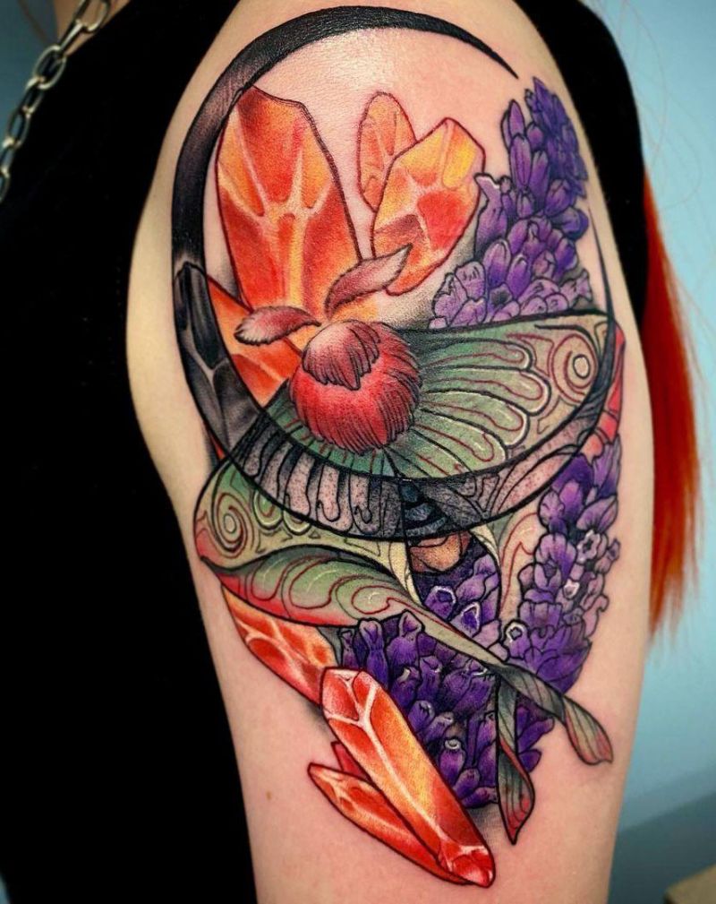 30 Pretty Luna Moth Tattoos to Inspire You