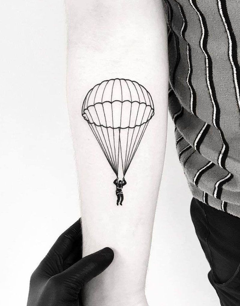 30 Unique Parachute Tattoos to Inspire You