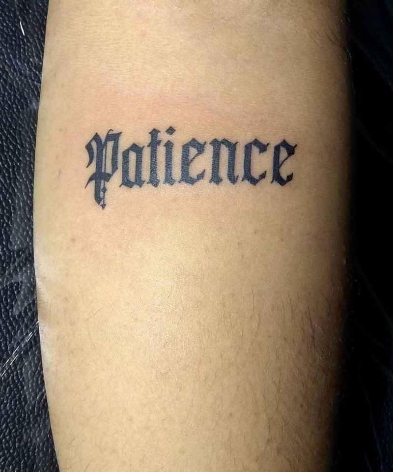 30 Pretty Patience Tattoos for Your Inspiration
