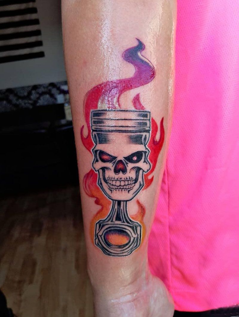 30 Pretty Piston Tattoos You Must Try