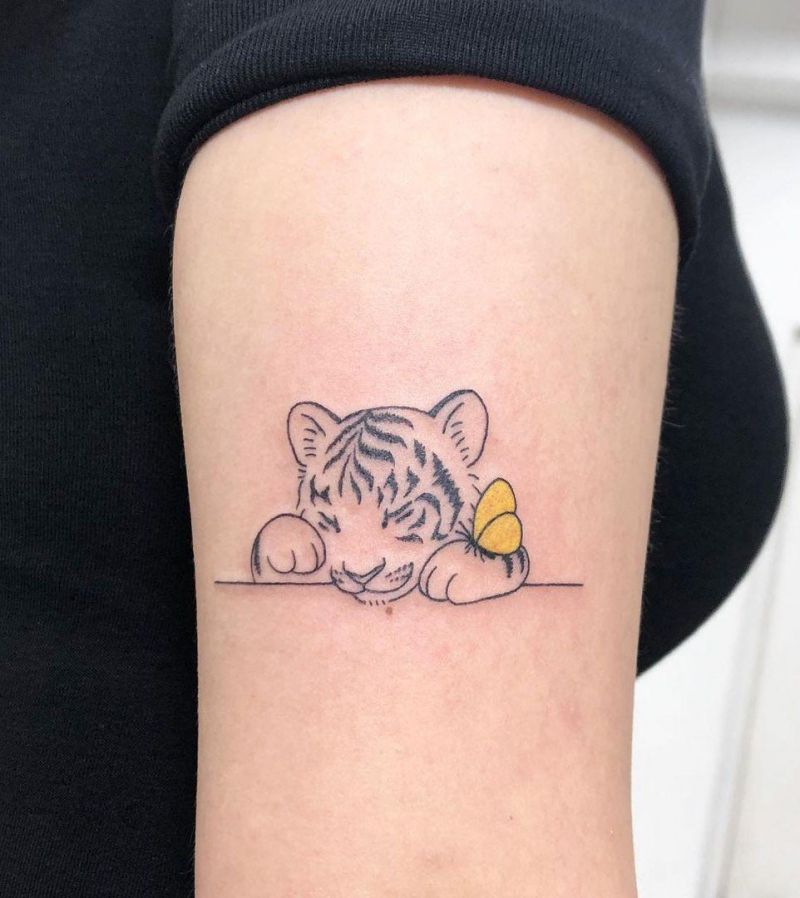 30 Adorable Baby Tiger Tattoos You Must Love