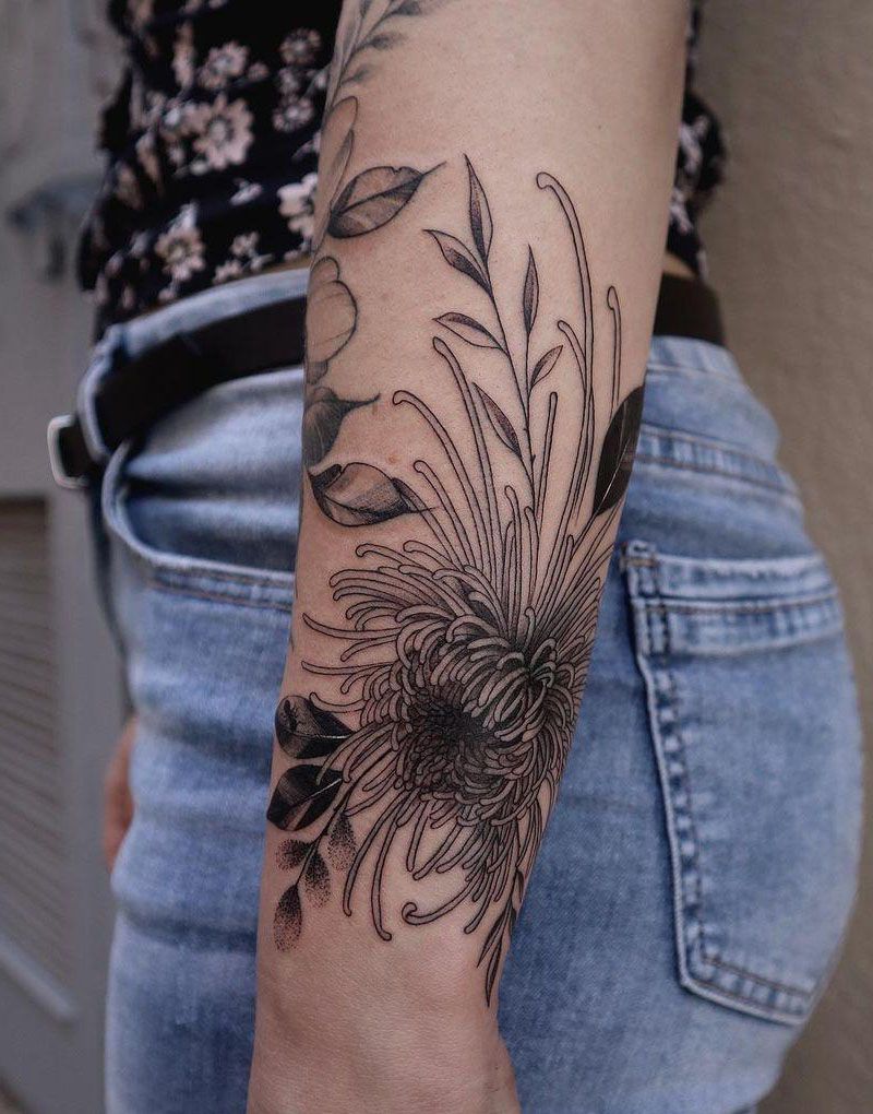 30 Pretty Chrysanthemum Tattoos Make You Charming