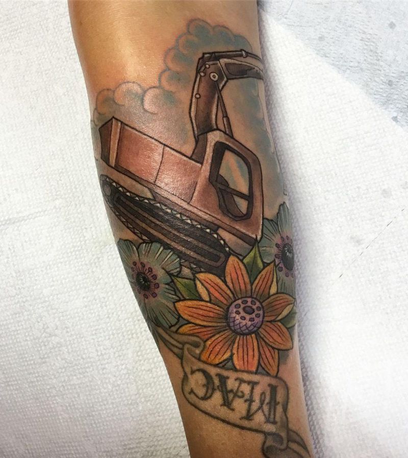 21 Elegant Excavator Tattoos to Inspire You