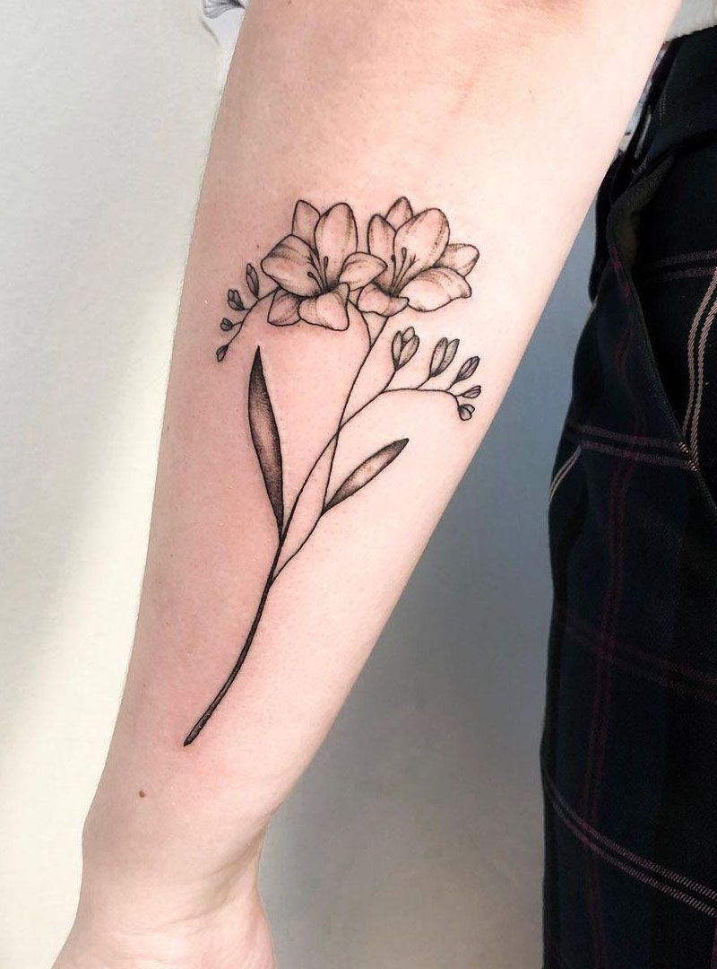 30 Pretty Freesia Tattoos You Must Love