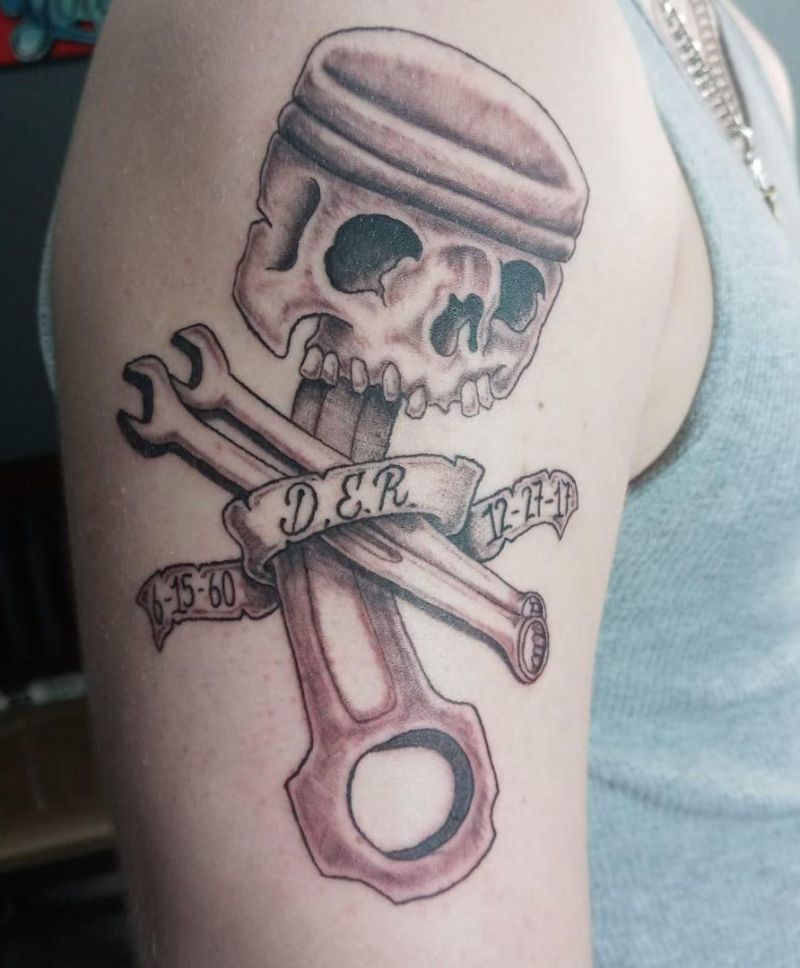 30 Pretty Piston Tattoos You Must Try