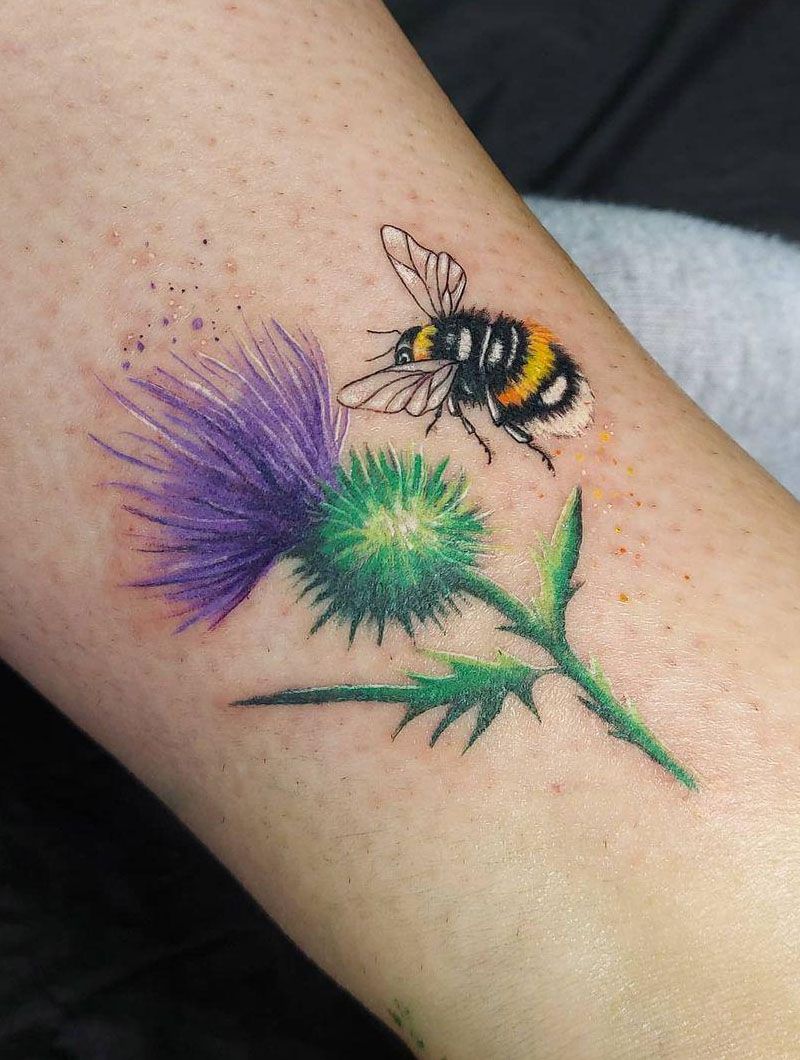 30 Pretty Thistle Tattoos Make You Attractive