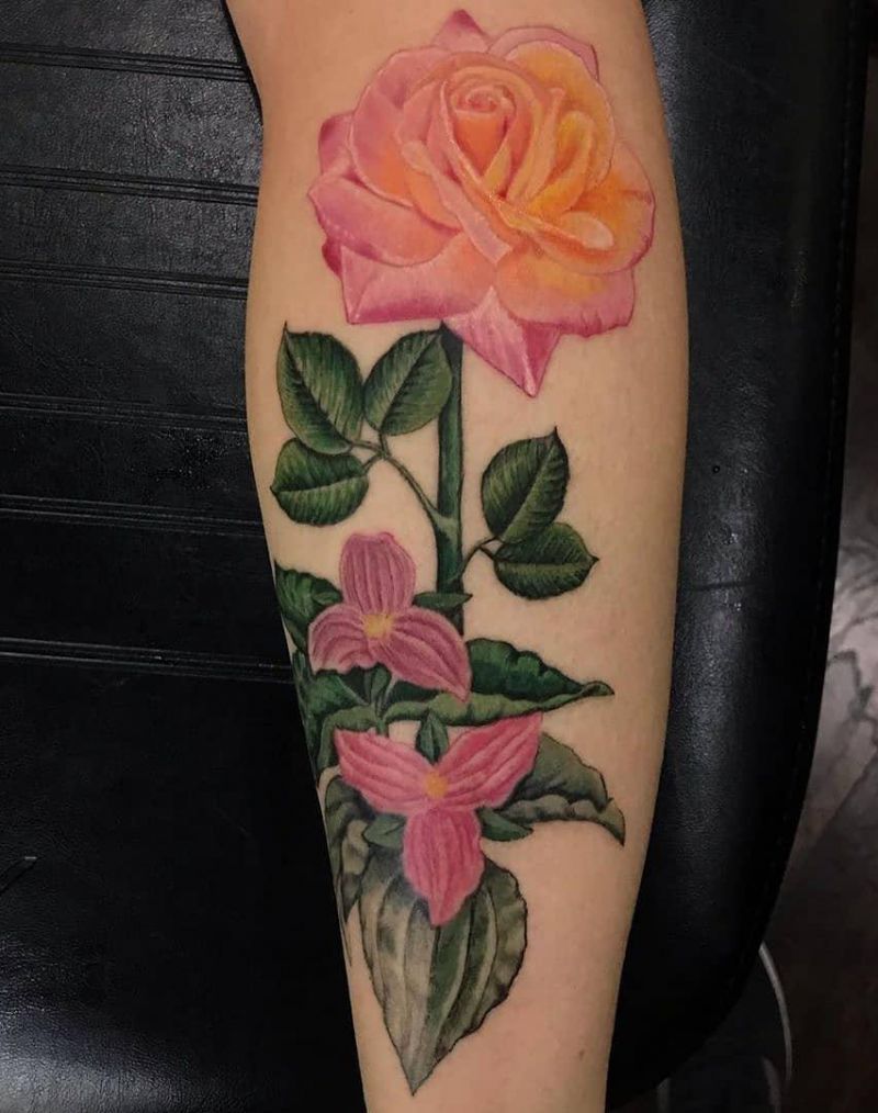 30 Pretty Trillium Tattoos You Can Copy