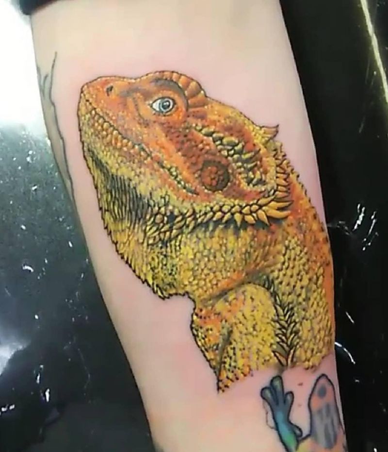 30 Pretty Bearded Dragon Tattoos Make You Charming