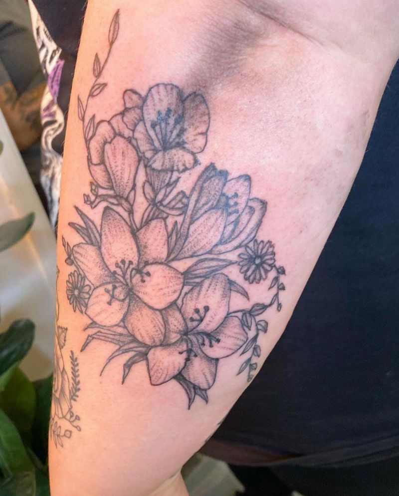 30 Pretty Freesia Tattoos You Must Love