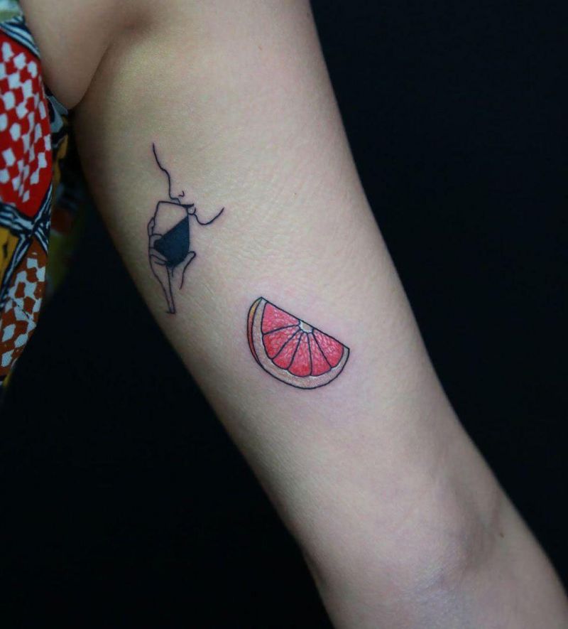 30 Pretty Grapefruit Tattoos for Your Inspiration