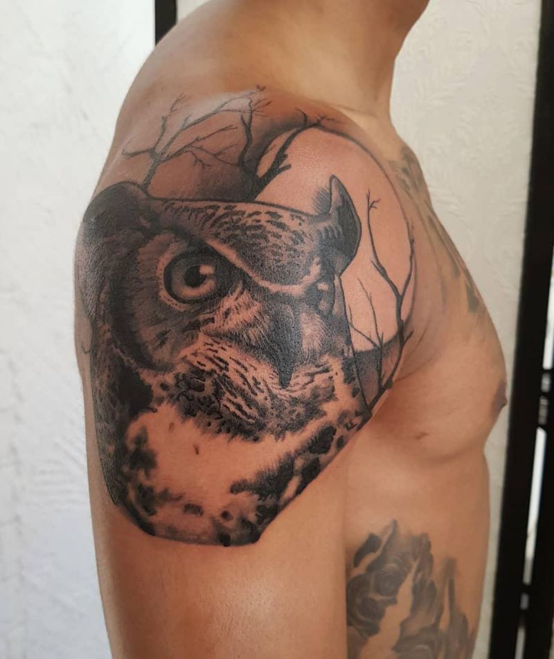 30 Gorgeous Great Horned Owl Tattoos You Must Try