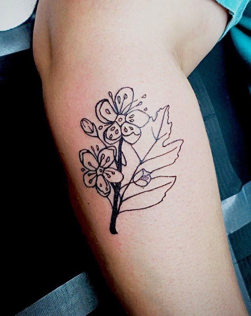 26 Pretty Hawthorn Tattoos You Can Copy