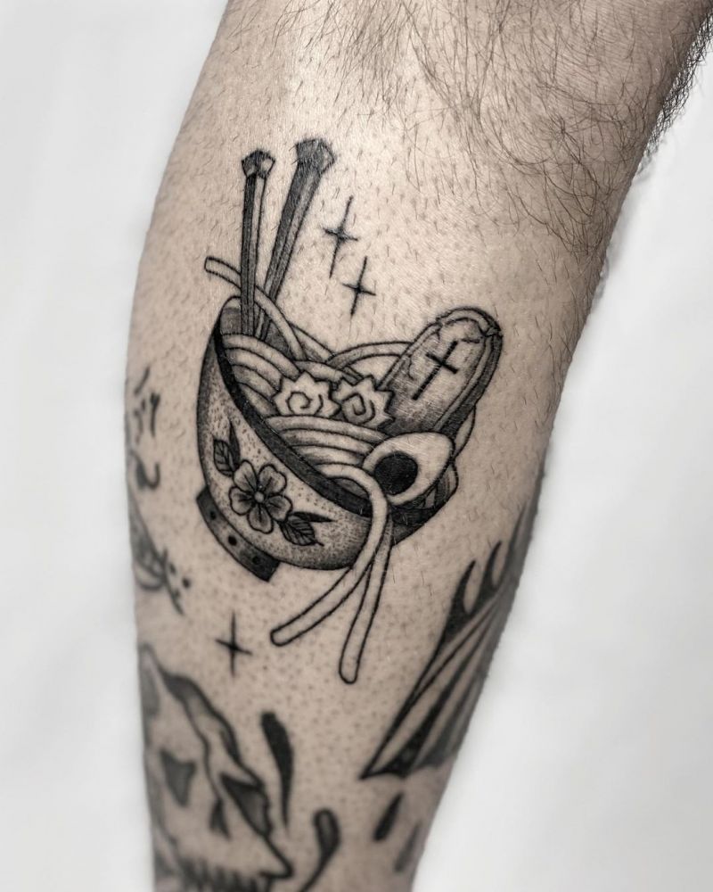 30 Pretty Noodle Tattoos You Will Love