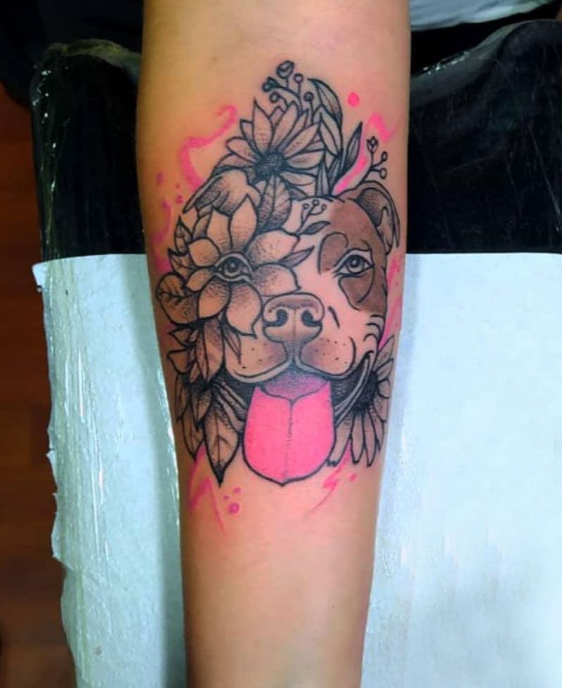 30 Cute Pitbull Tattoos You Must Try