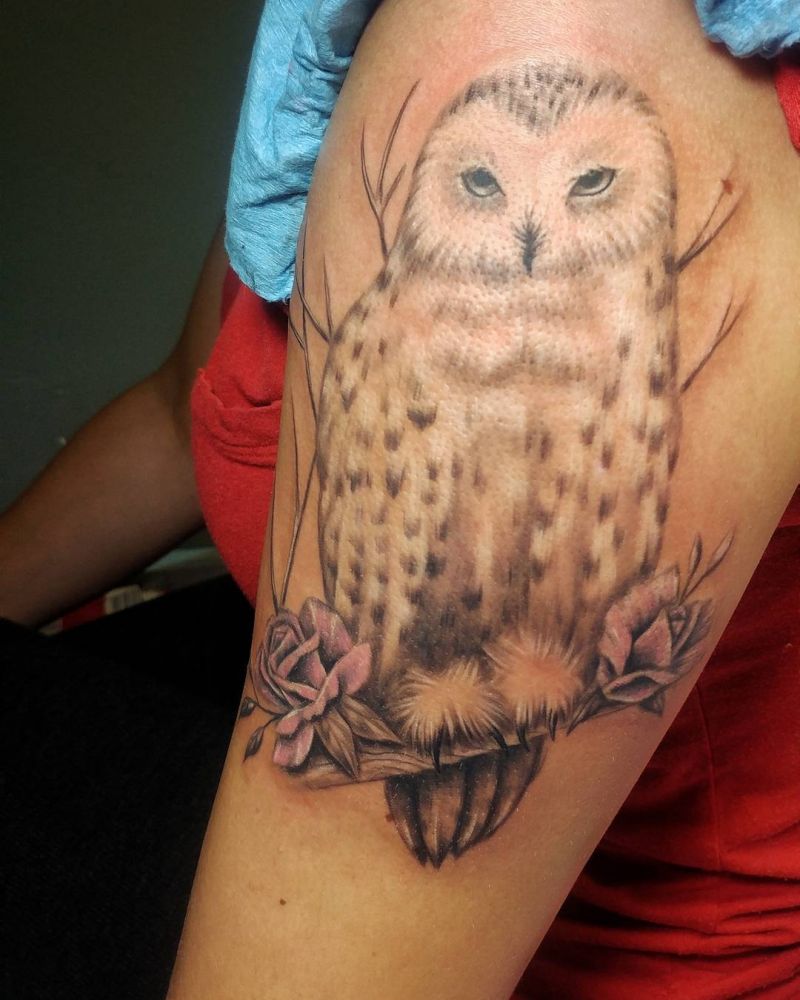 30 Pretty Snowy Owl Tattoos You Can Copy