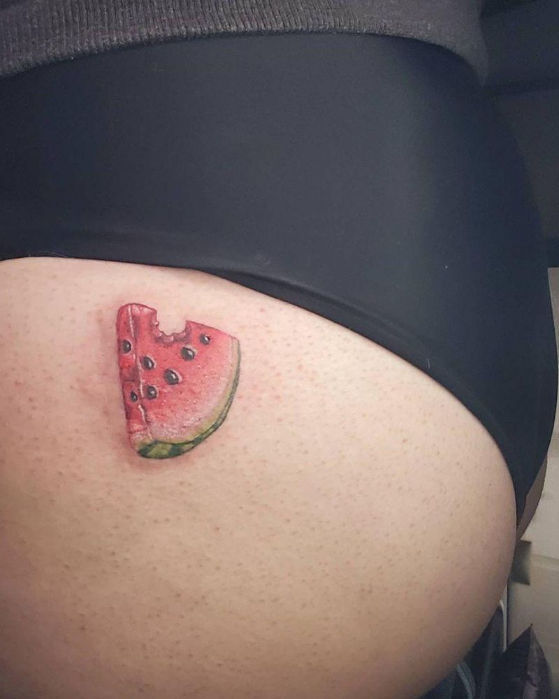 30 Pretty Watermelon Tattoos You Must Love