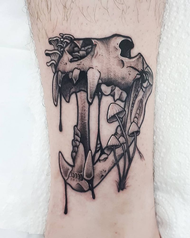 30 Pretty Wolf Skull Tattoos You Must Try