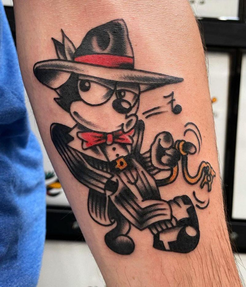 30 Cute Felix The Cat Tattoos You Must Love