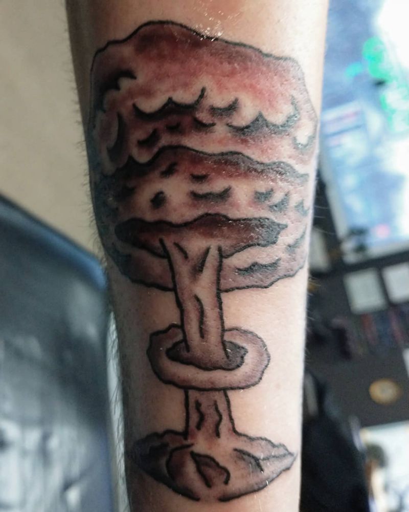 30 Gorgeous Mushroom Cloud Tattoos You Must Love