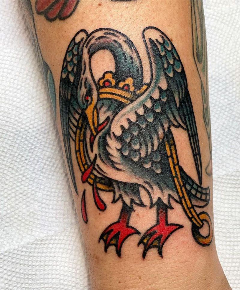 30 Pretty Pelican Tattoos You Can’t Miss