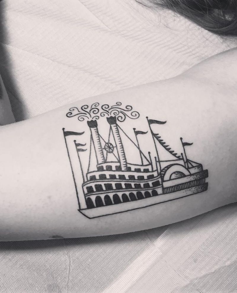 17 Pretty Steamboat Tattoos You Can Copy