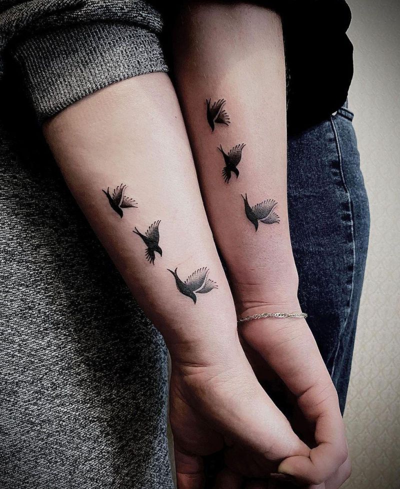 30 Pretty Three Birds Tattoos You Must Love