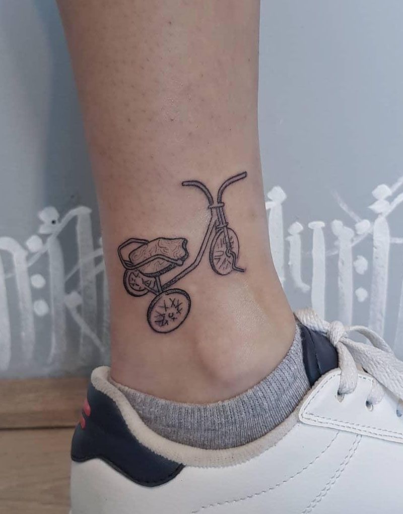 12 Pretty Tricycle Tattoos to Inspire You