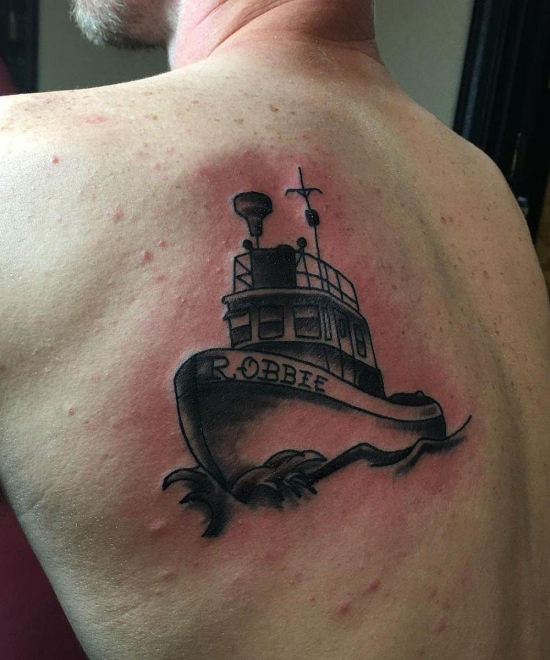 30 Pretty Tugboat Tattoos for Your Inspiration