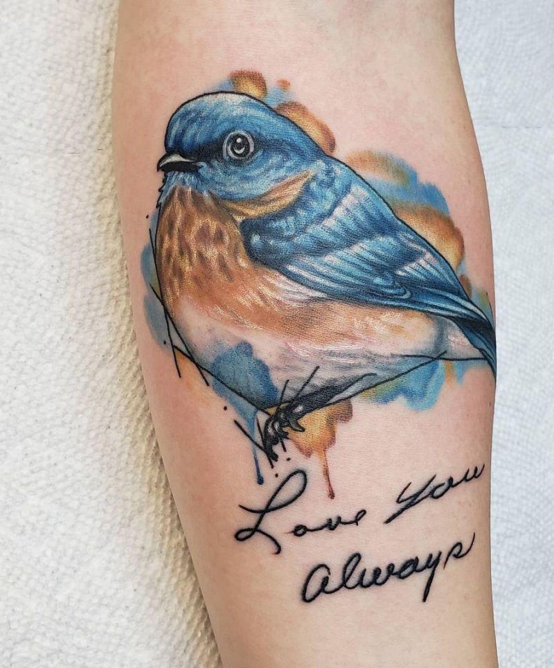 30 Pretty Bluebird Tattoos for Your Inspiration