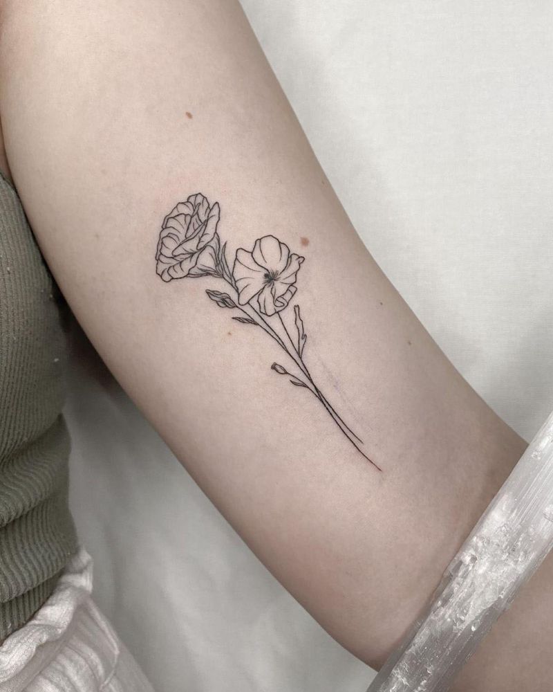 30 Pretty Lisianthus Tattoos You Must See