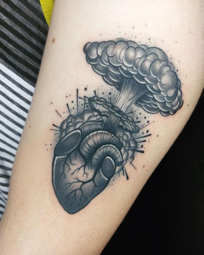 30 Gorgeous Mushroom Cloud Tattoos You Must Love