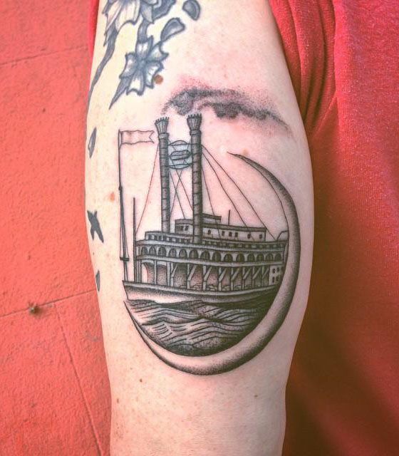 17 Pretty Steamboat Tattoos You Can Copy