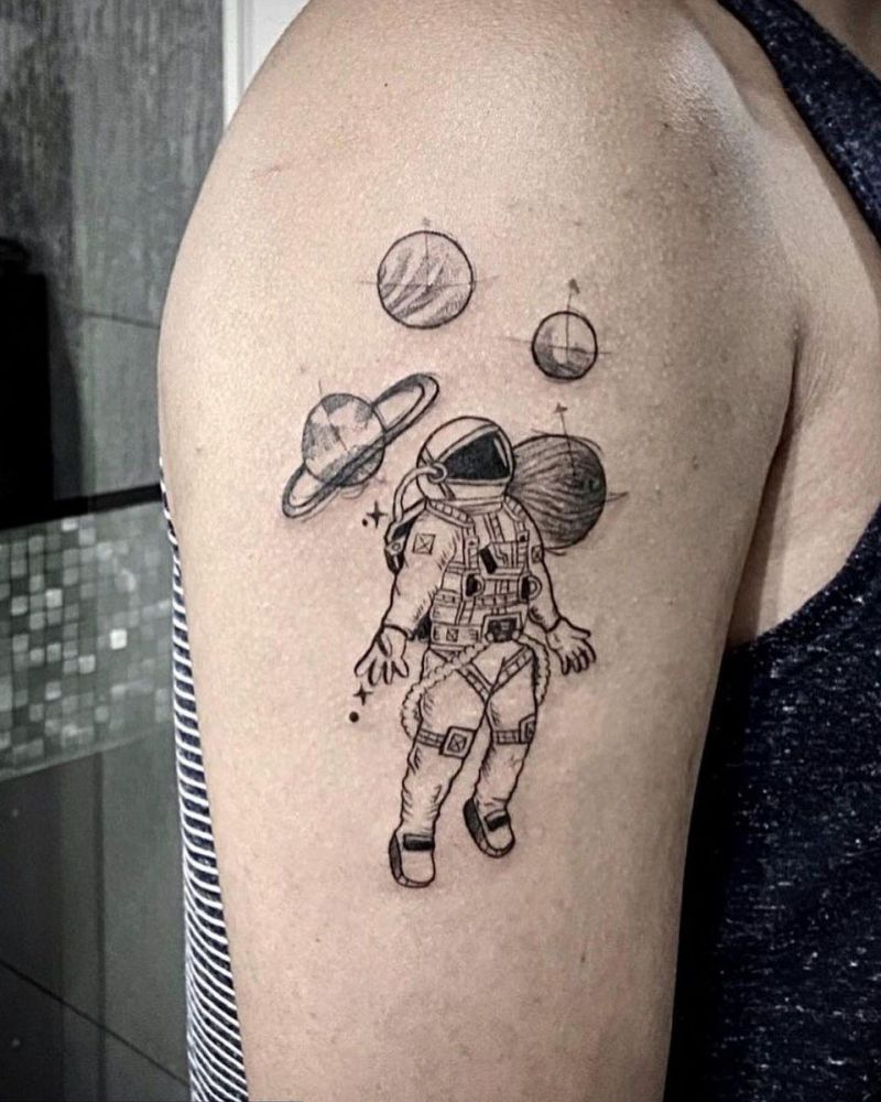 30 Pretty Astronaut Tattoos You Must Try