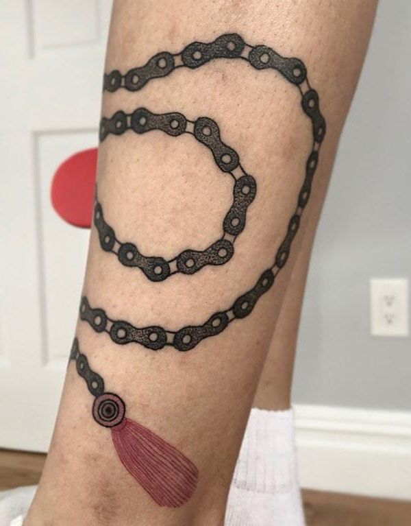 30 Pretty Bike Chain Tattoos You Can Copy