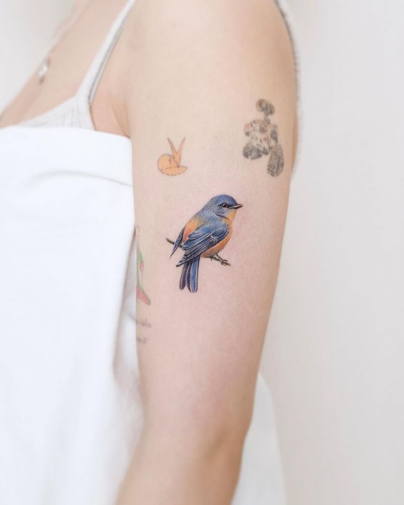 30 Pretty Bluebird Tattoos for Your Inspiration