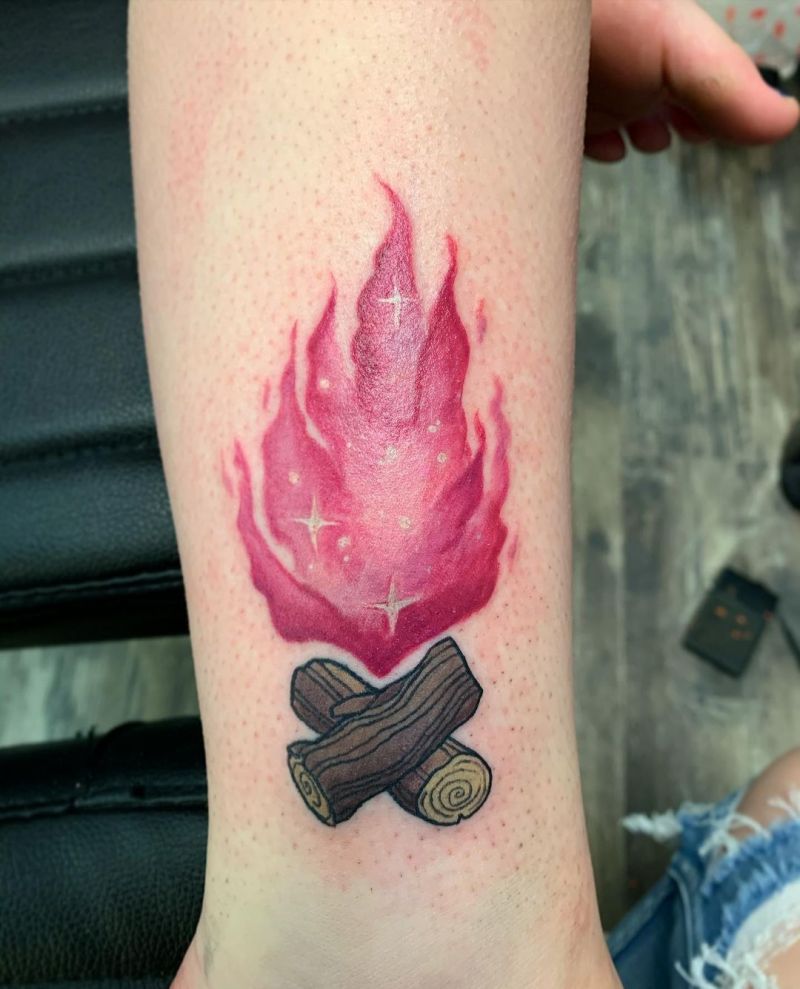 30 Pretty Bonfire Tattoos You Must Try