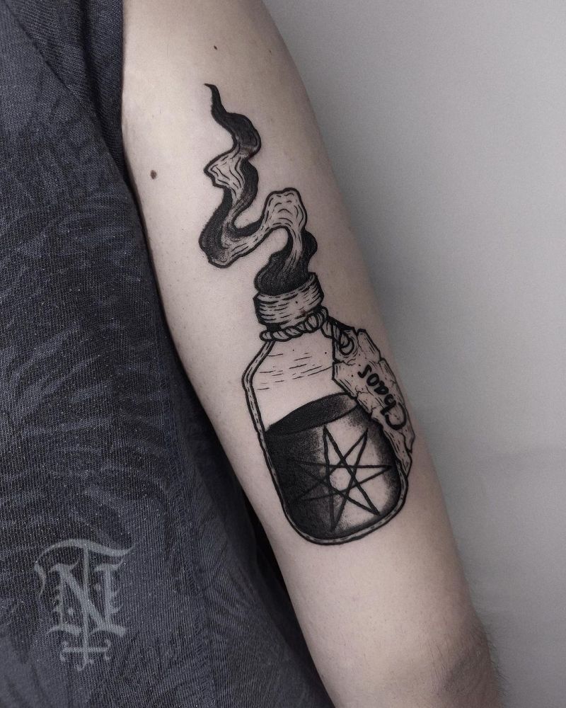 30 Pretty Bottle Tattoos You Will Love