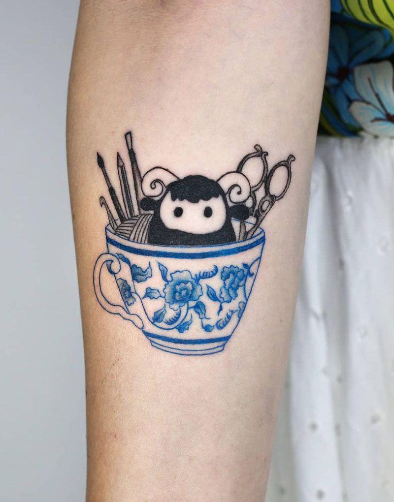 30 Pretty Cup Tattoos You Can’t Miss