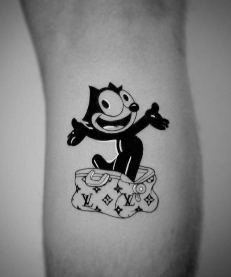 30 Cute Felix The Cat Tattoos You Must Love