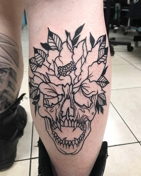 30 Unique Flower Skull Tattoos You Can Copy