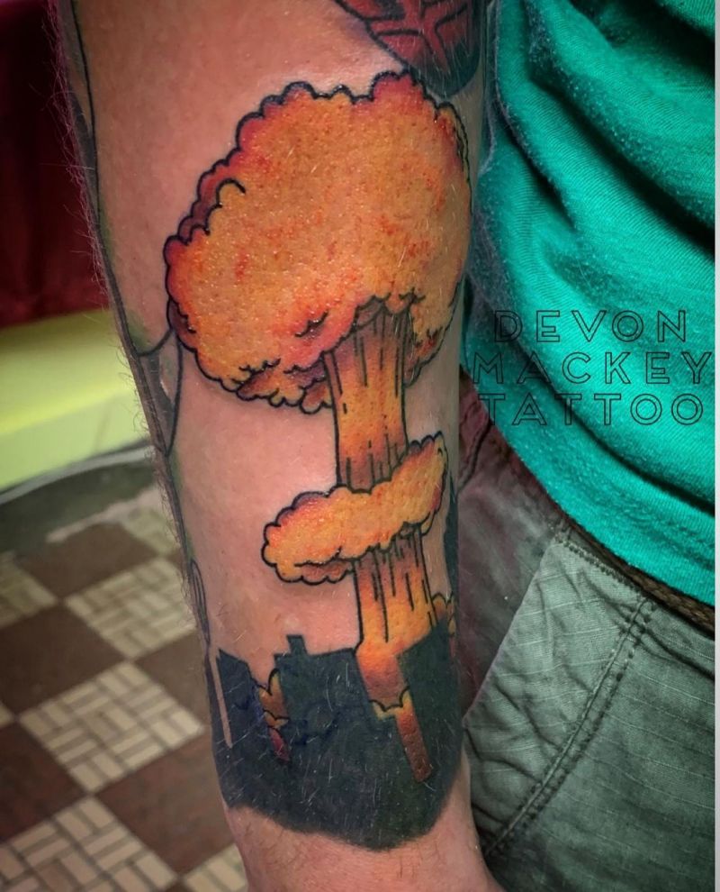 30 Gorgeous Mushroom Cloud Tattoos You Must Love