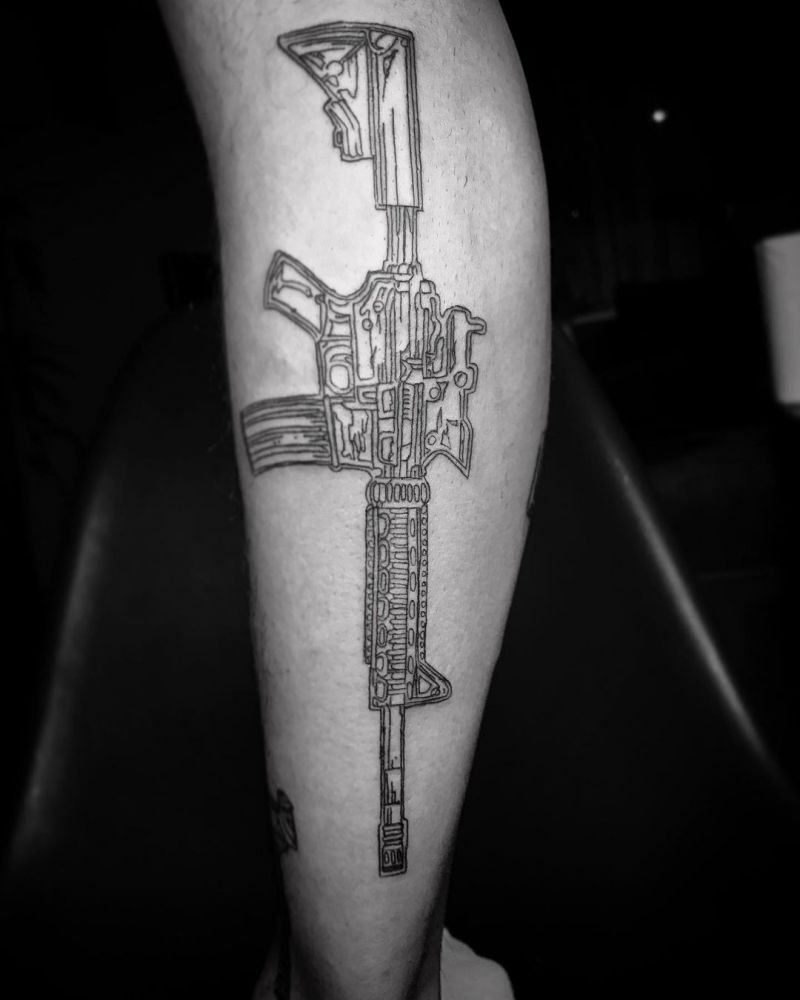30 Pretty Rifle Tattoos You Can Copy