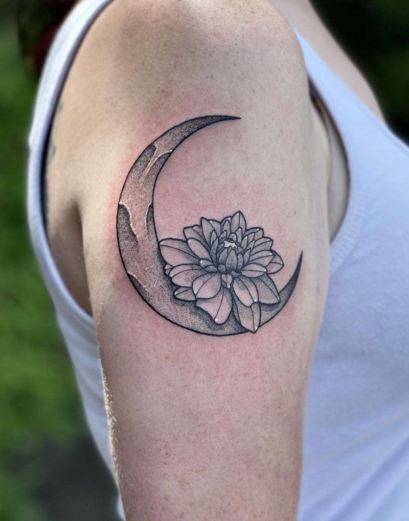 30 Pretty Crescent Moon Tattoos You Can Copy