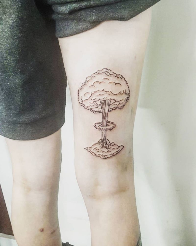 30 Gorgeous Mushroom Cloud Tattoos You Must Love