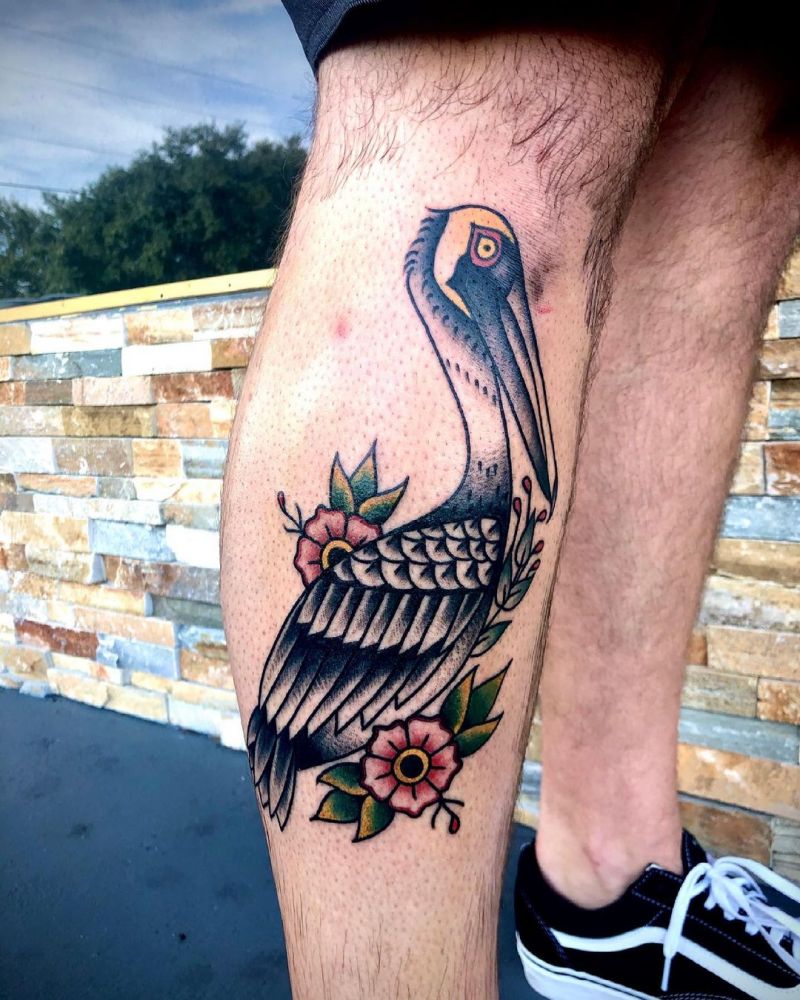 30 Pretty Pelican Tattoos You Can’t Miss